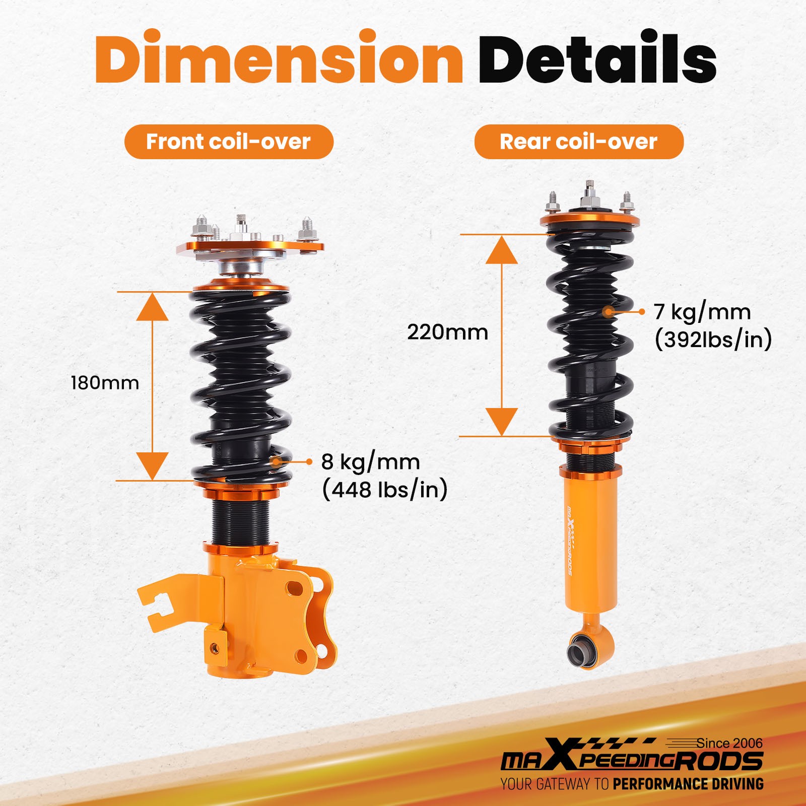 MaXpeedingrods 24 Way Adjustable Coilovers For Nissan 240sx S13 89-94 Lower Kit