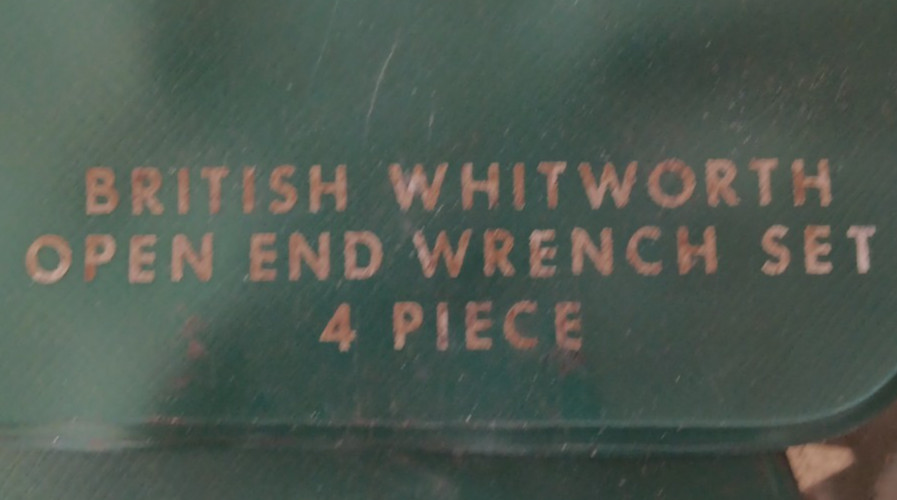 Craftsman 4368 British Standard Whitworth Open End Wrench Set Missing One