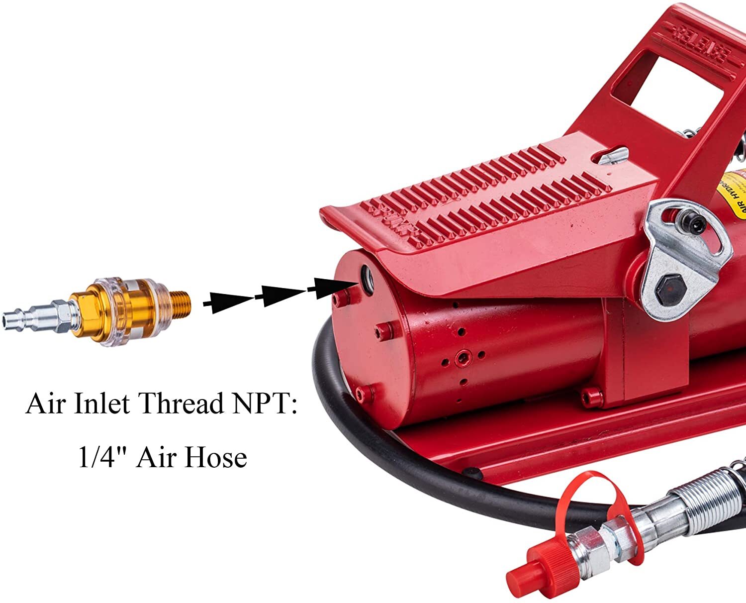 10 Ton Air & Hydraulic Foot Pump Frame Machine Porta Power Air Body Dent Repair