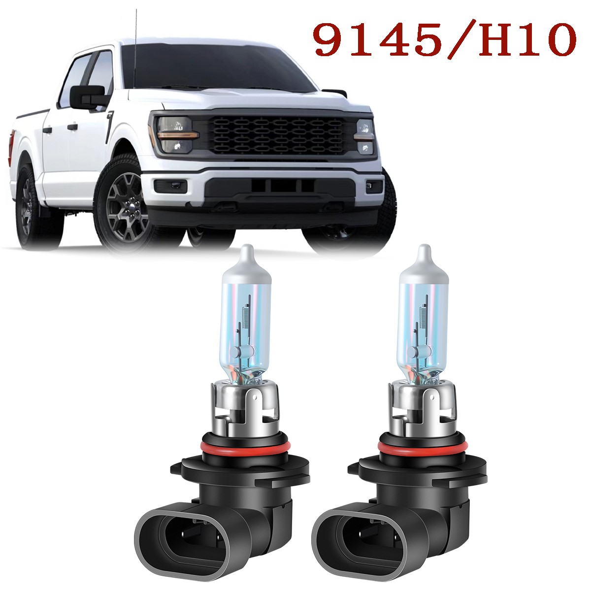 Pair 9145 Halogen Fog Light Bulbs Warm White For Ford F 150 2004-2013 2014 F150