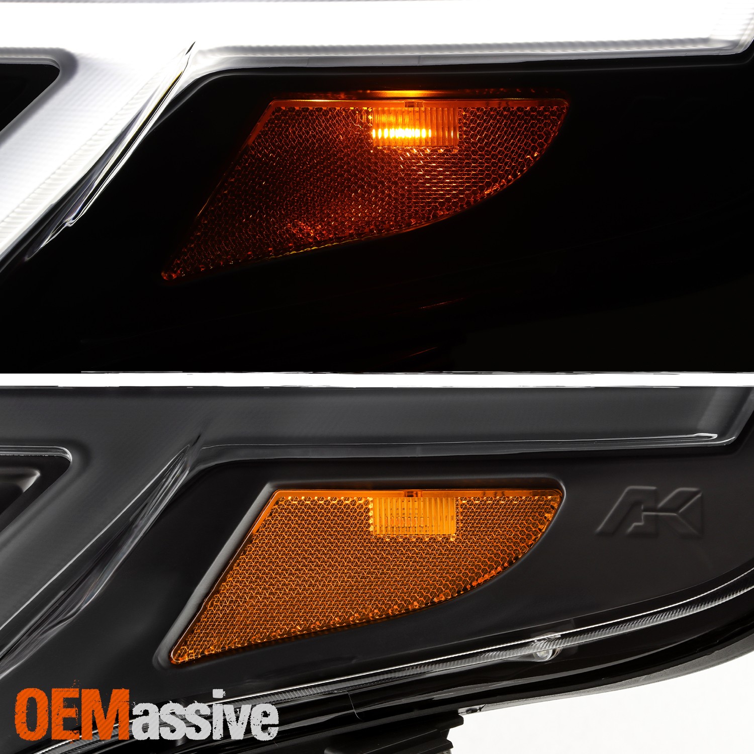 For 11-15 Ford Explorer Halogen Projector Headlights w/LED DRL Sequential Signal