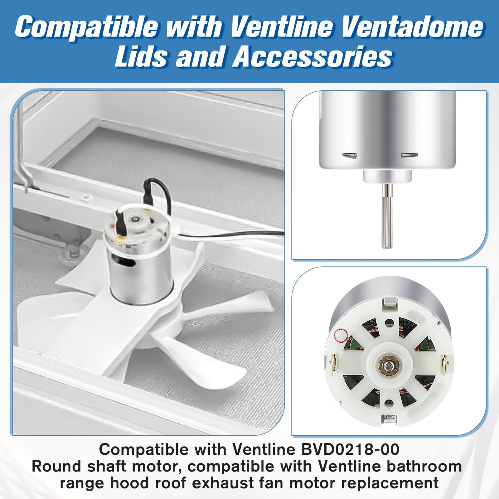 12V DC Fan Motor Compatible with Ventline BVD0218-00 RV Vent