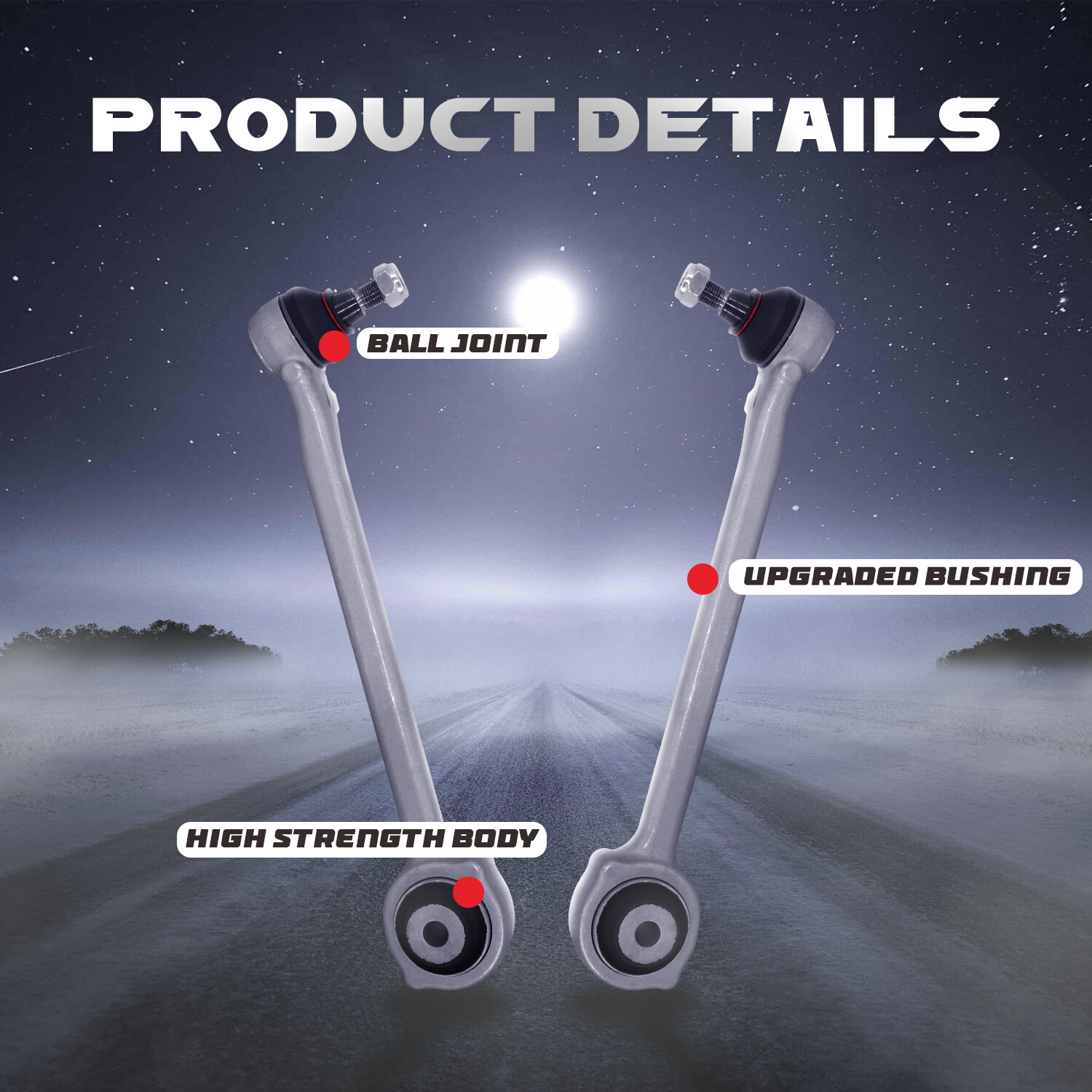 4Pcs Front Lower Forward Rearward Control Arms Ball Joint for GLK250 GLK350 Kit
