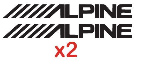 ALPINE (2) 8″ Decals Stickers Car Audio Speakers Stereo Amplifier sounds