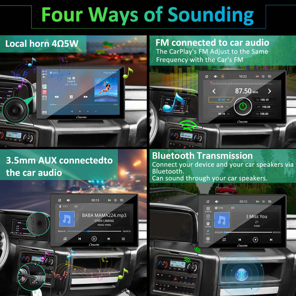 Carpuride W901Pro Dual Bluetooth Car Stereo Wireless Apple CarPlay Android Auto
