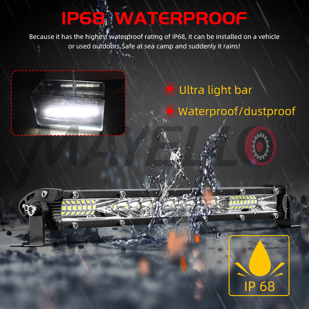 22 inch Slim Led Light Bar Spot Flood Combo Offroad UTV ATV Boat Truck DRL 20″
