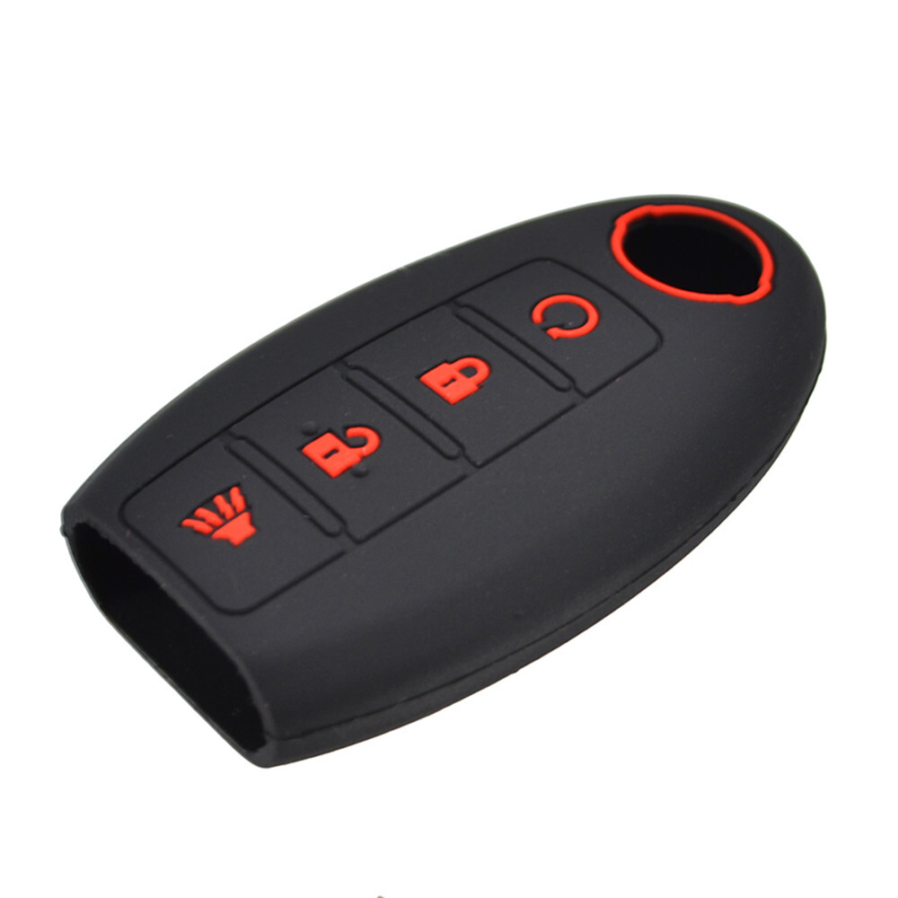 2x Silicone Smart Key Fob Cover Case For 4 Button Remote Nissan Rogue Frontier