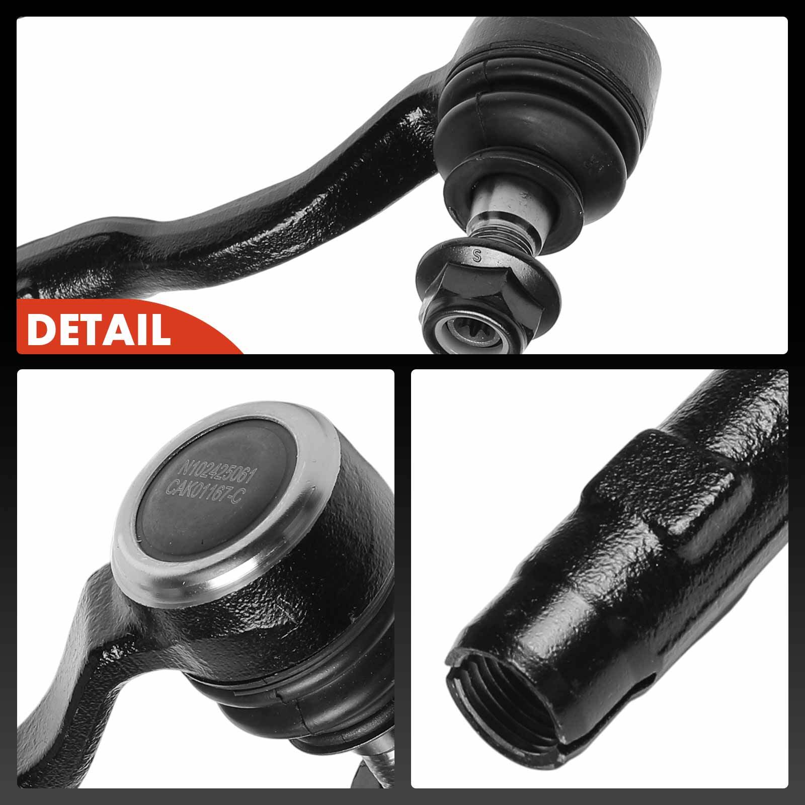 2x Front Driver & Passenger Outer Tie Rod End for BMW X3 2011-2017 X4 2015-2018