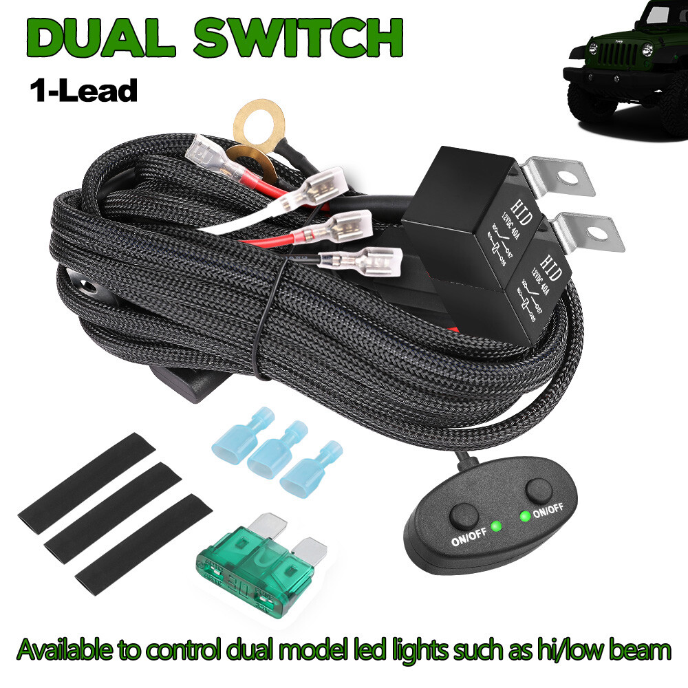 40″ PRO LED Light Bar WHITE YELLOW Offroad Driving 4WD 42″ W/ Dual Switch Wiring