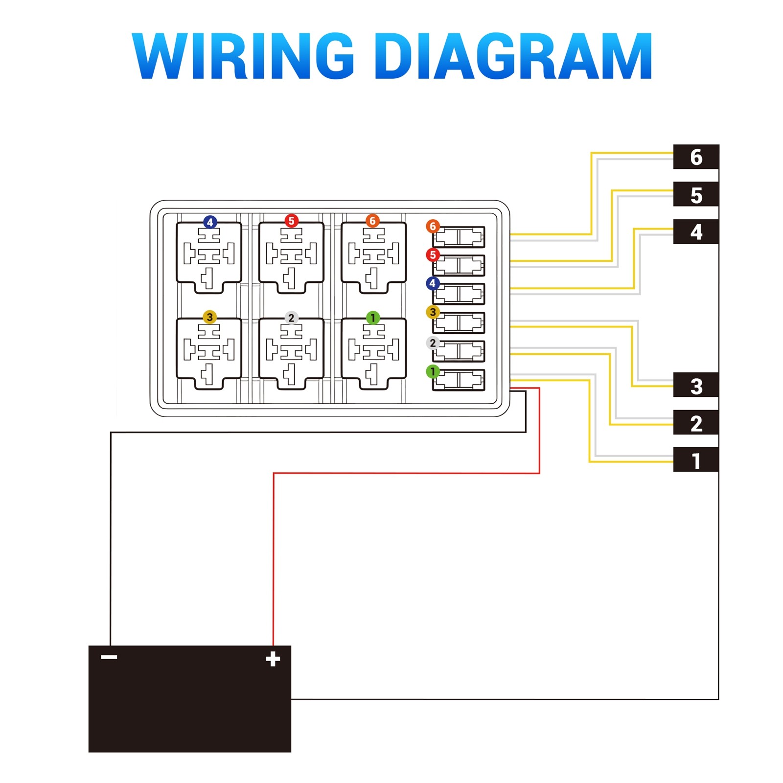 Wireless 8 Gang Switch Panel For LED Light Bar Power Circuit Remote Control Box