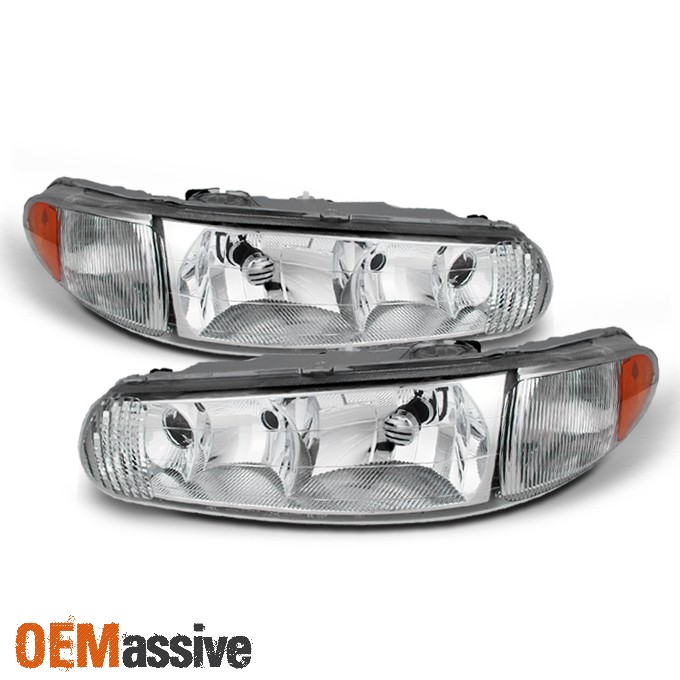 Fit 97-05 Buick Century/Regal Replacement Headlights Headlamps L+R 1997-2005