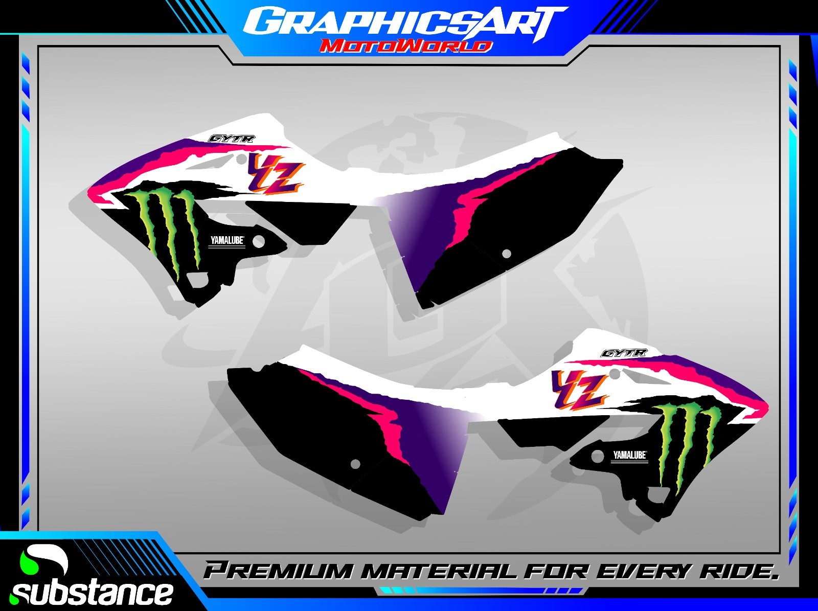 Throwback Retro Graphics Kit Decals Yamaha YZ125 YZ250 YZ125X YZ250X 1996-2026
