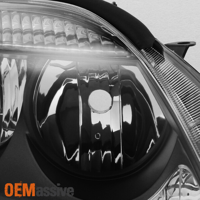 Fits 05-07 Scion TC Black Bezel Headlights HeadLamps Replacement LH+RH 2005-2007