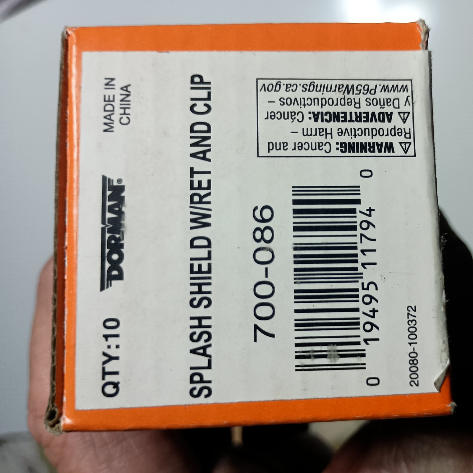 DORMAN 700-086 Splash Shield Screw With Retainer, Secure Clip