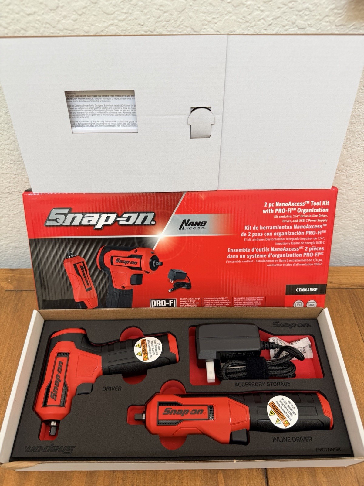 Snap-On Tools foam 1/4″ drive impact wrench nano cordless set CTNN13KF snap on