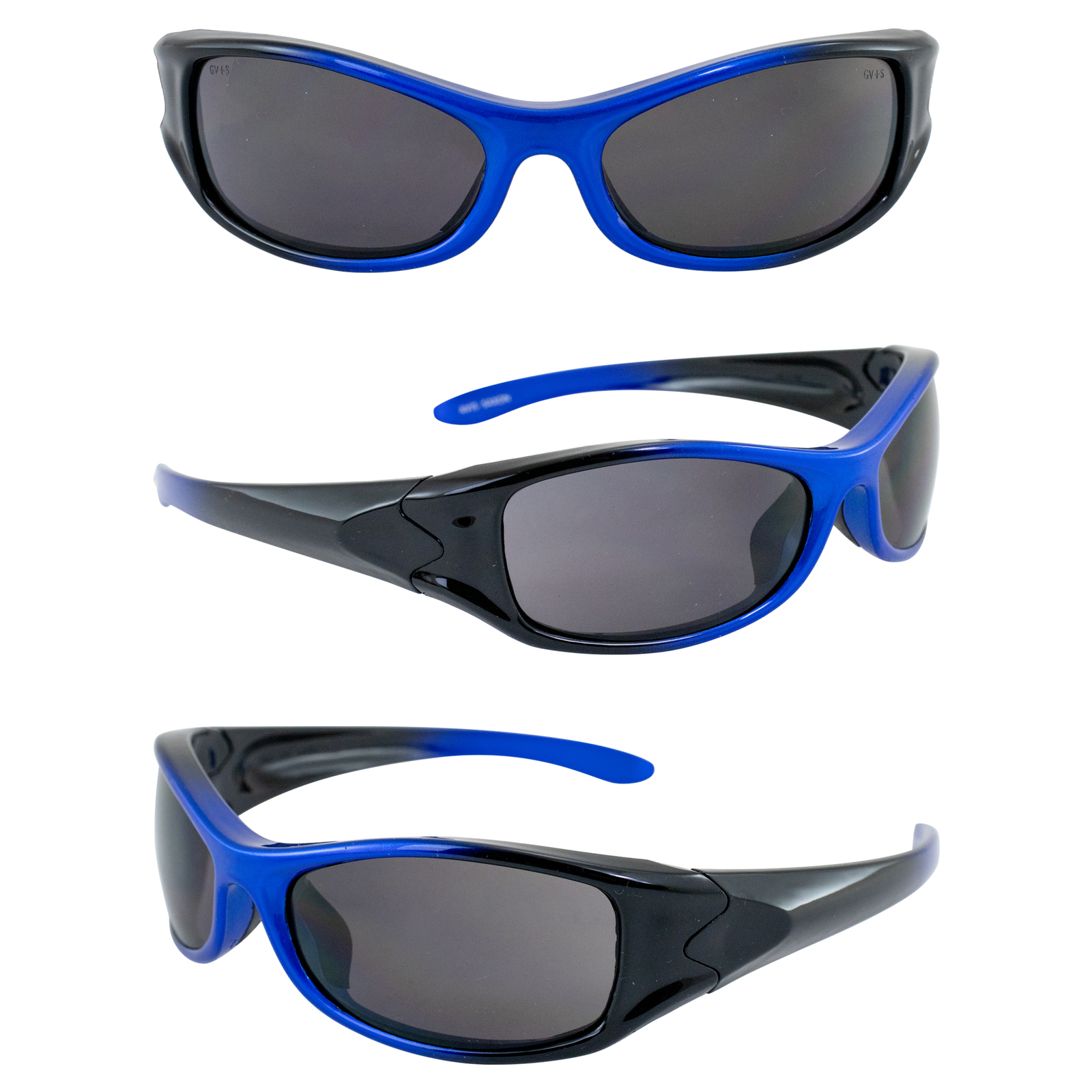 Wrap Around Sunglasses 100% UV400 Protection Two Tone Frame Smoke Lens