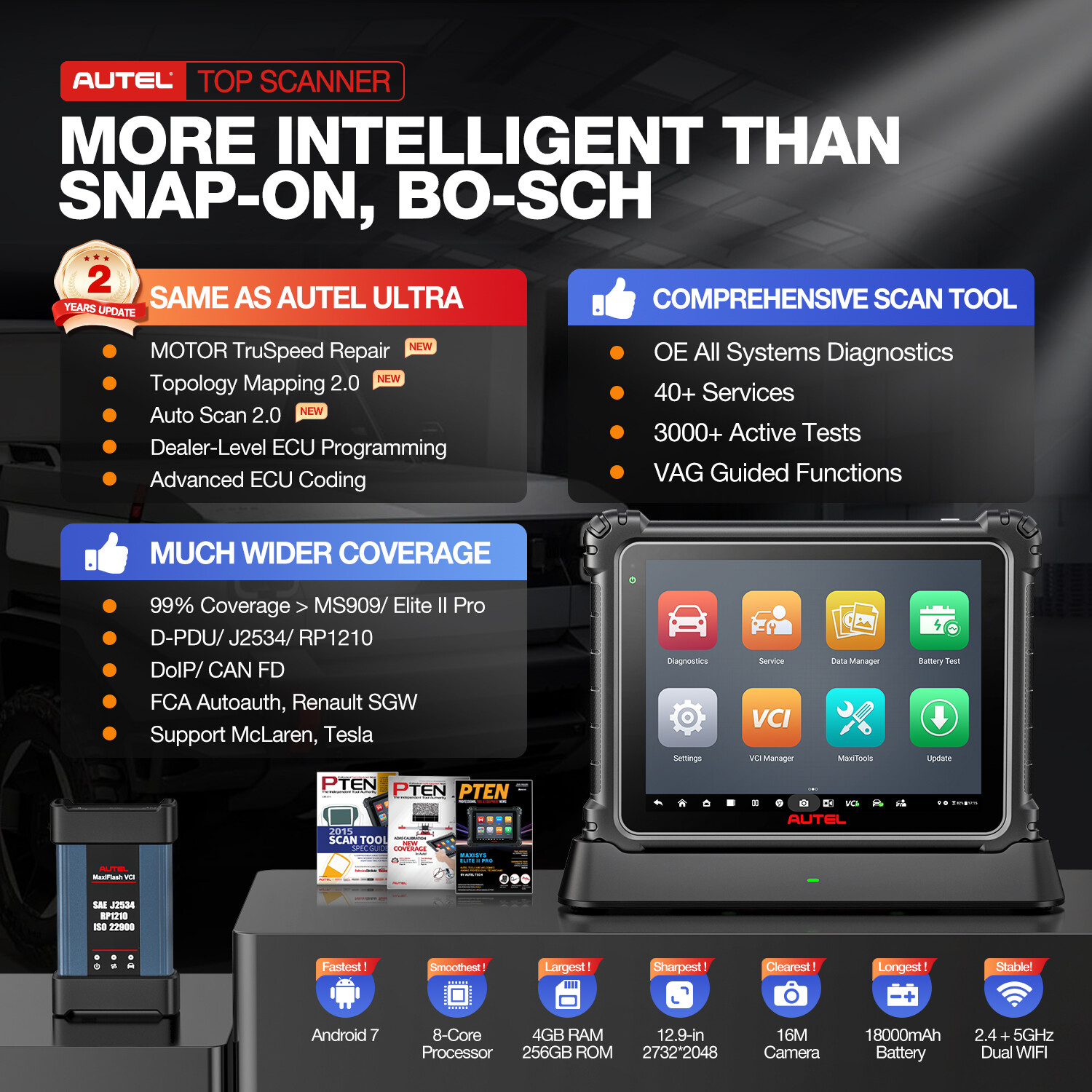 ⭐⭐⭐⭐⭐【2-Year Update】Autel ULTRA Lite S JVCI+ 2026 Diagnostic Scanner New Version