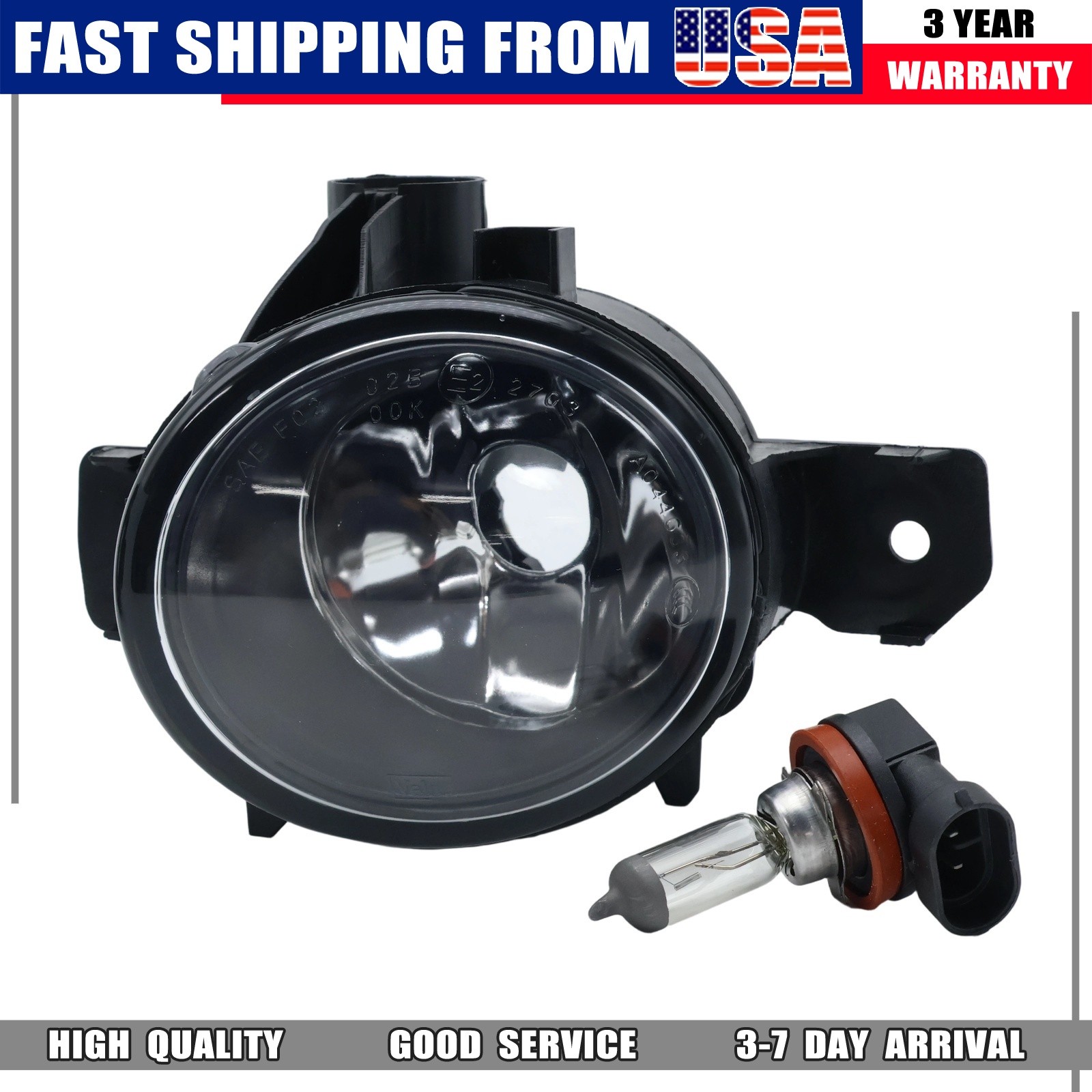 New Warm White Fog Lights w/Bulbs Left Right Pair Fits 07-13 BMW X5 E70 X3