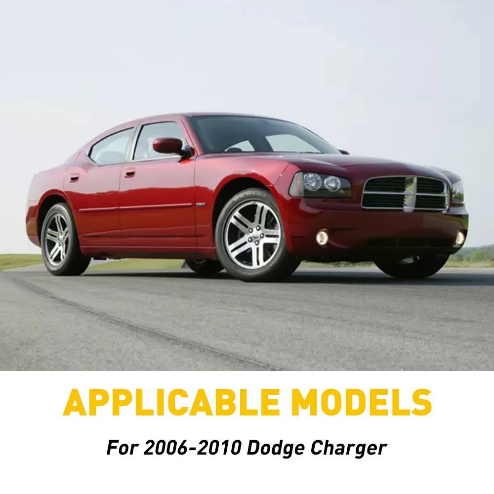 US For Dodge Charger 2006-2010 Glossy Black Pillar Posts Door Window Trim Cover