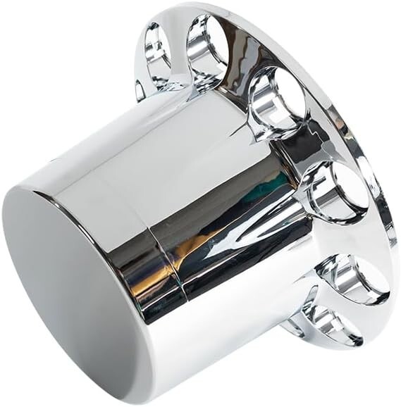 33mm Axle Cover Chrome ABS Flat Top Hub Cover Kit with Thread-on Lug Nut Covers