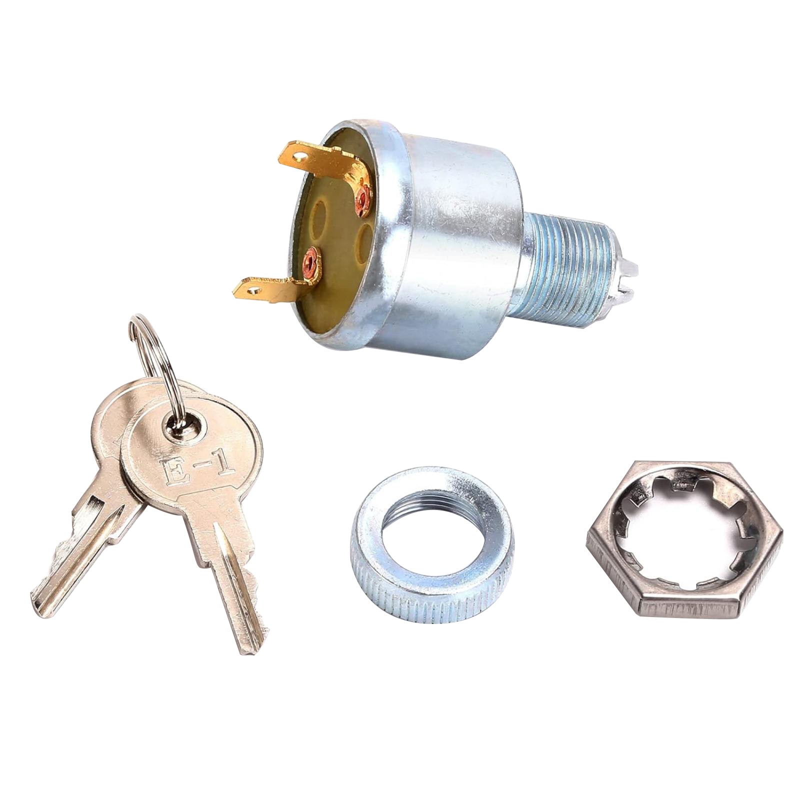 Metal+Plastic Ignition Switch 2-Terminal – Replacement for EZGO 1981+ Models