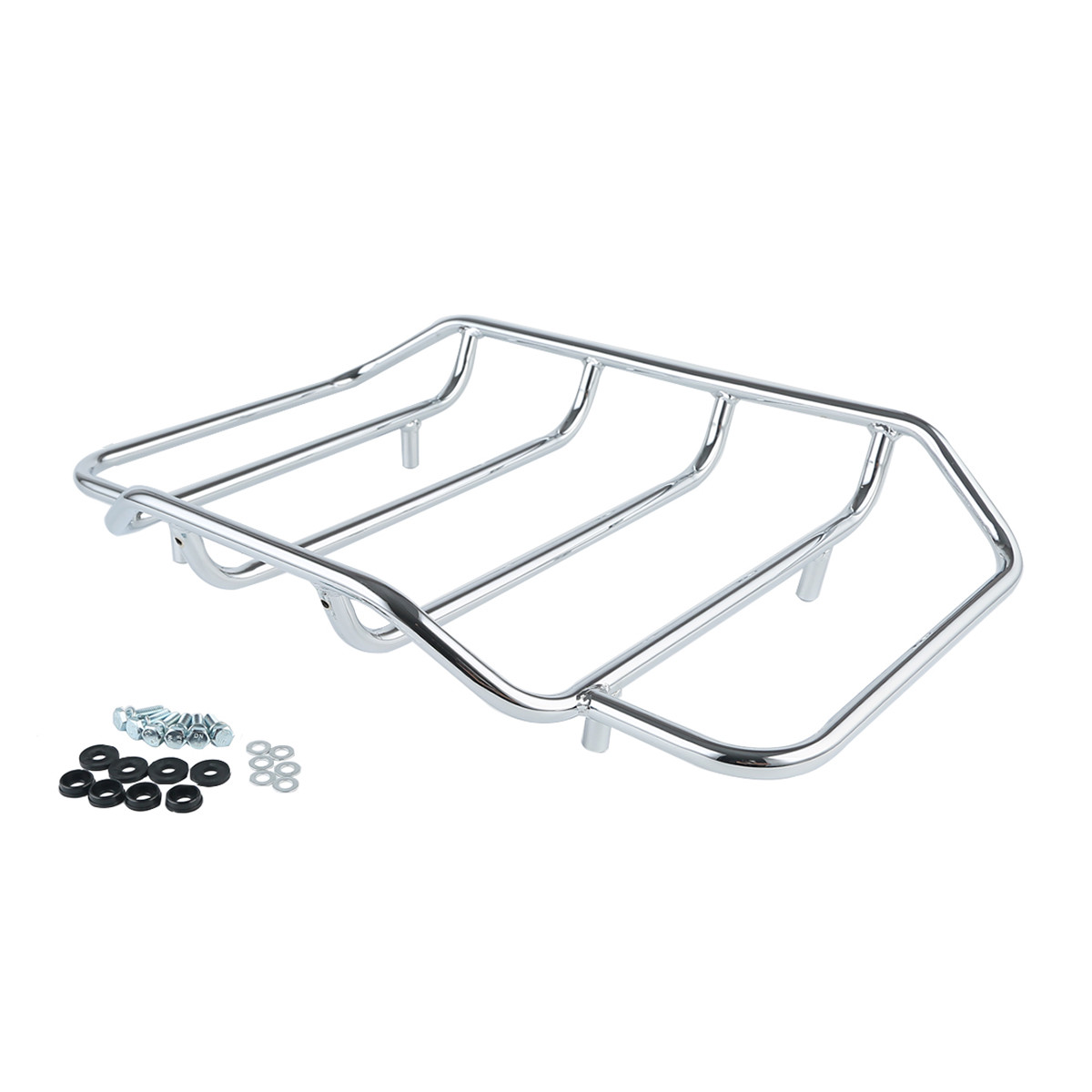 Gunship Gray King Trunk Pad Mount Rack Fit For Harley Touring Road Glide 2014-25