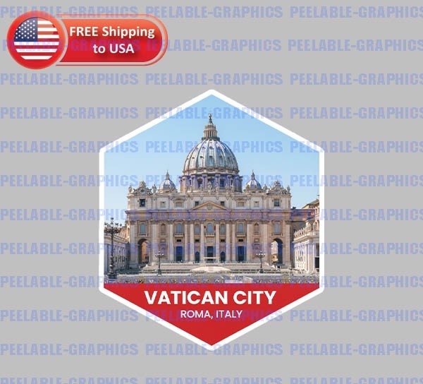 Vatican City Italy Country Souvenir Decal Sticker Travel Luggage A