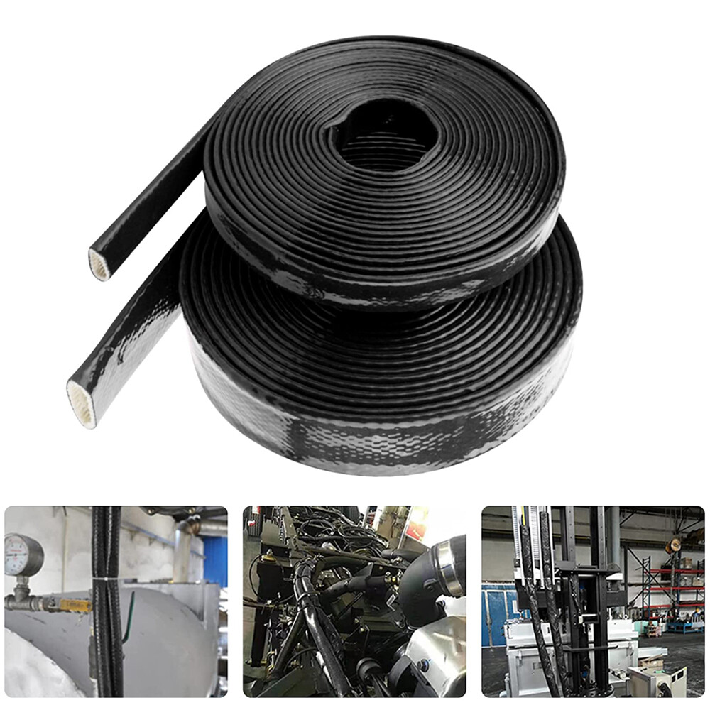 Silicone Insulation Fire Sleeving Protective Heat Shield Sleeve 5/8″1/2″ 3/4″ 1″