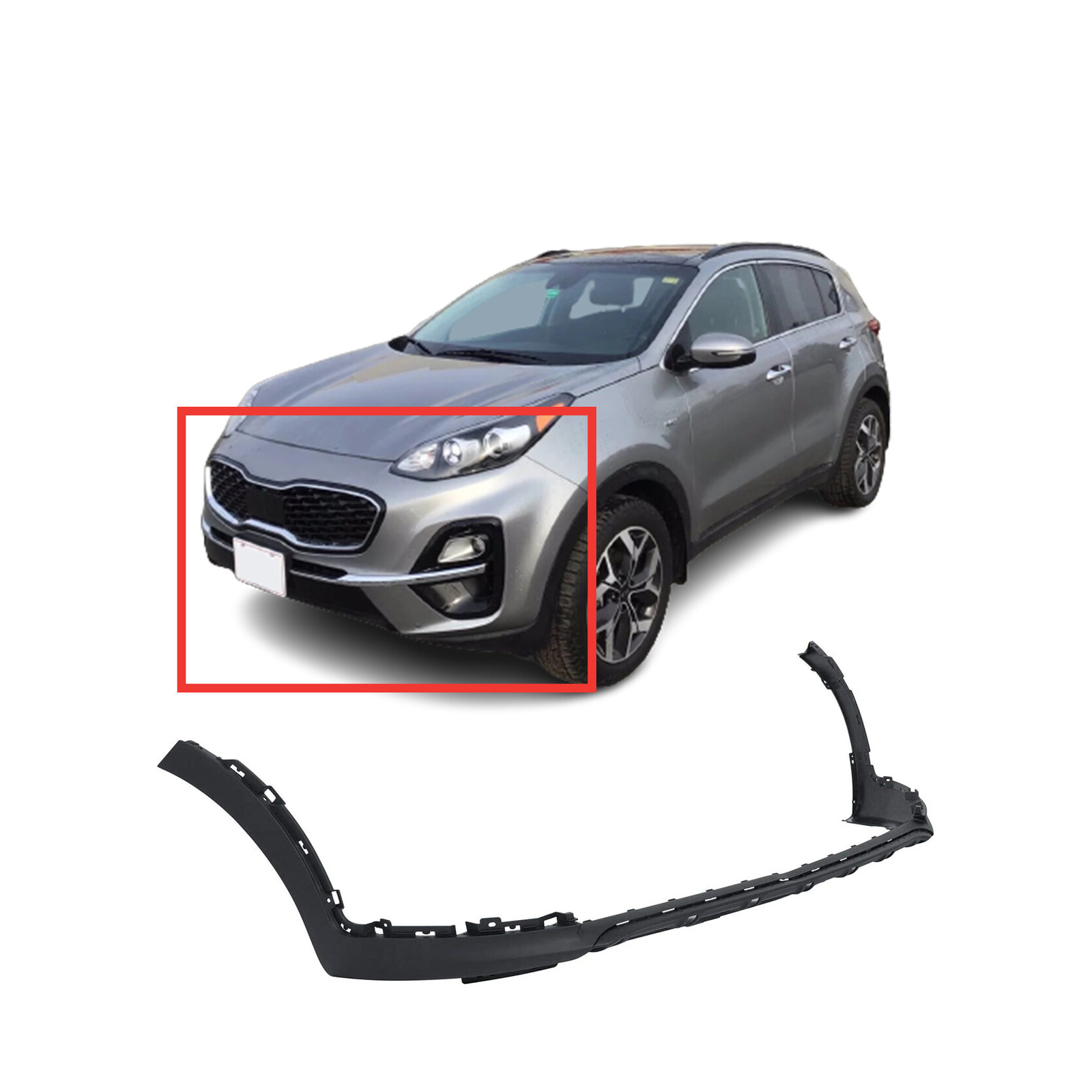 Front Lower Bumper Cover For 2020-2021 Kia Sportage 86512D9500 KI1015120