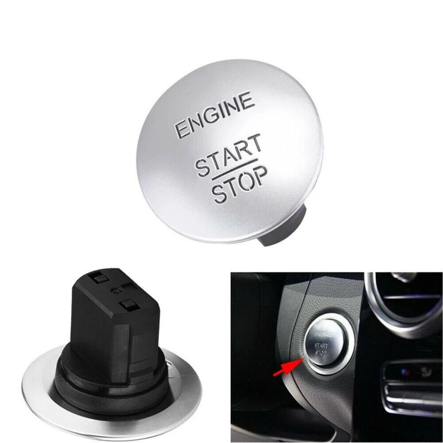Push to Start Button Keyless Go Engine Start Stop For Mercedes-Benz 2215450714