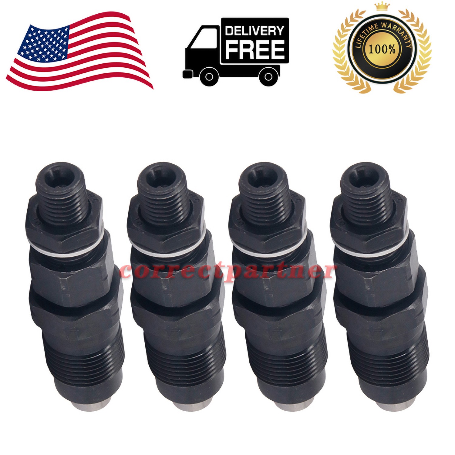 4PCS Fuel Injectors 154-3018 252-1446 for 3024 3024C C2.2 C1.5 3013C 216B 226B
