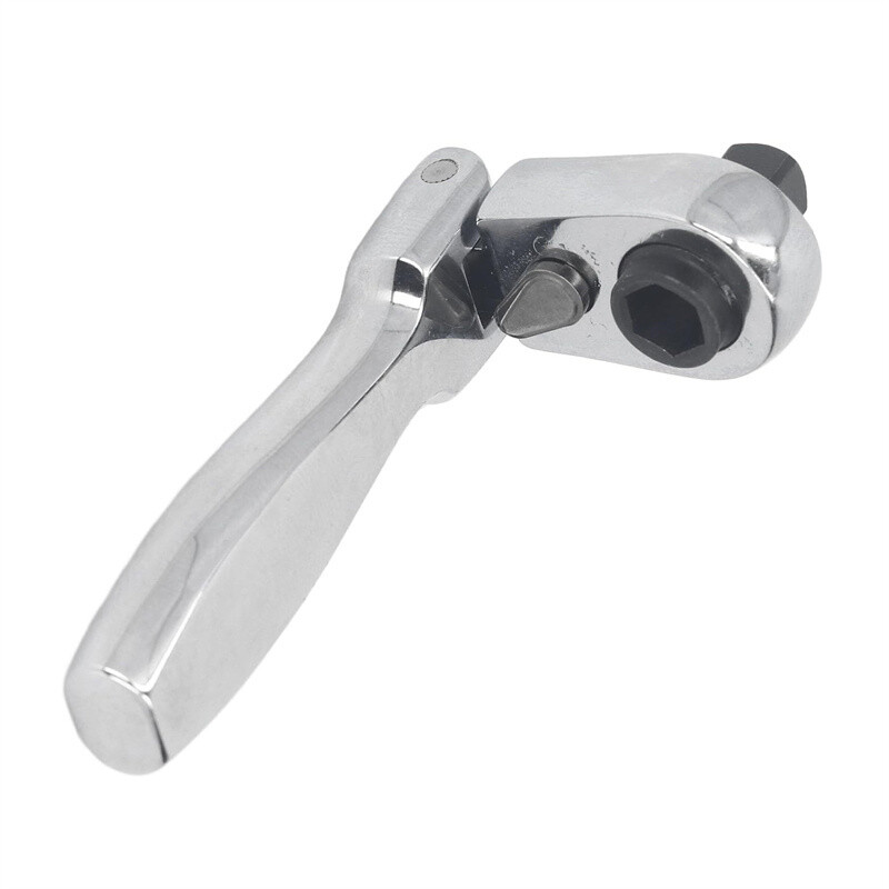 1/4″ Drive Ratchet Handle Socket Wrench 72 Tooth Flexible Head Stubby Flattop