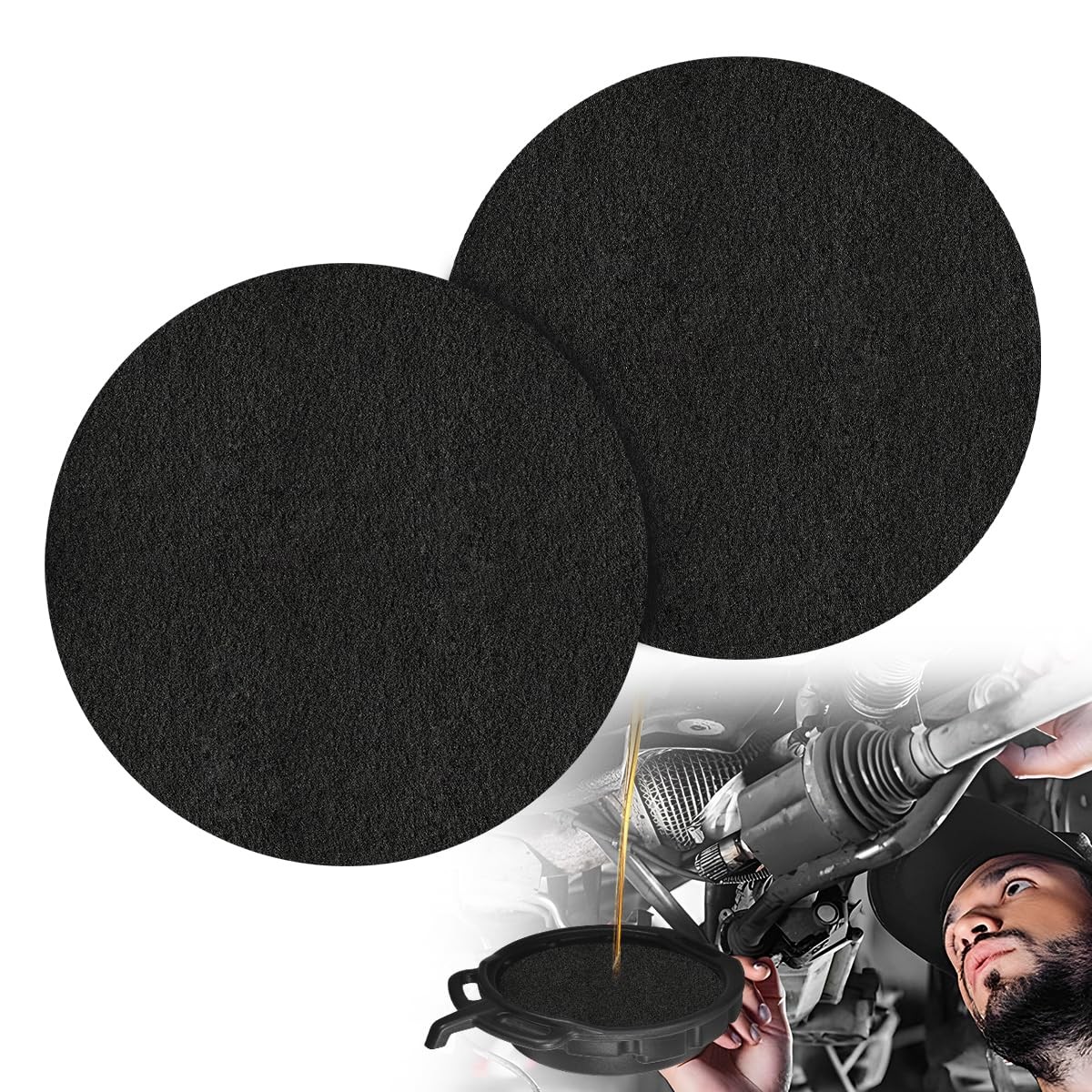 2 PCS Oil Drain Splash Pad Heat-resistant No Splatter 18″ Round for Car
