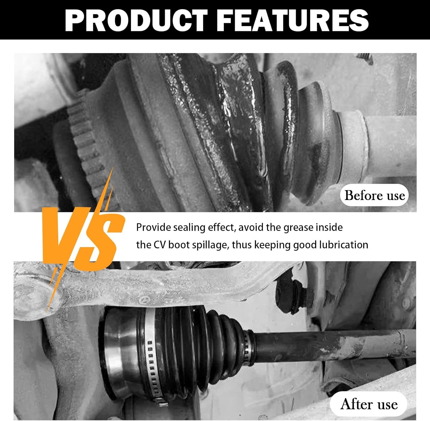 CV Joint Boot Kit for Volvo CV Axle Boot Repair Dustproof & Waterproof Protector