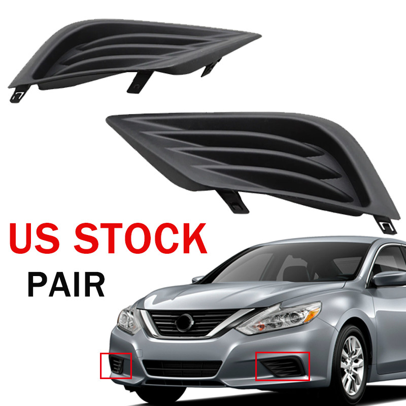 Fog Light Cover Set For 2016-2018 Nissan Altima Front Left and Right Textured