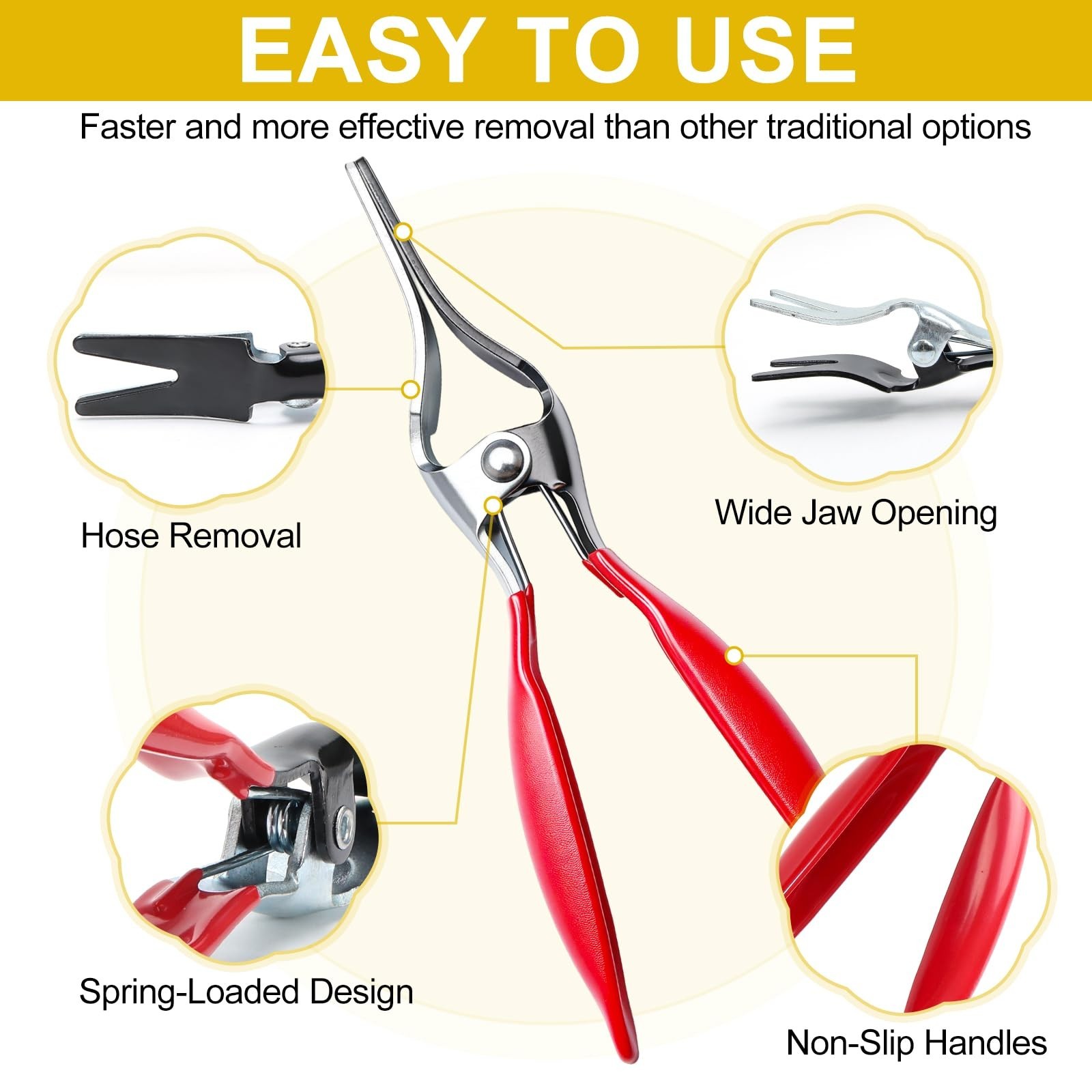 Fuel Line Pliers Set, Hose Clamp Tool, Electrical Disconnect, Auto Connector Rel