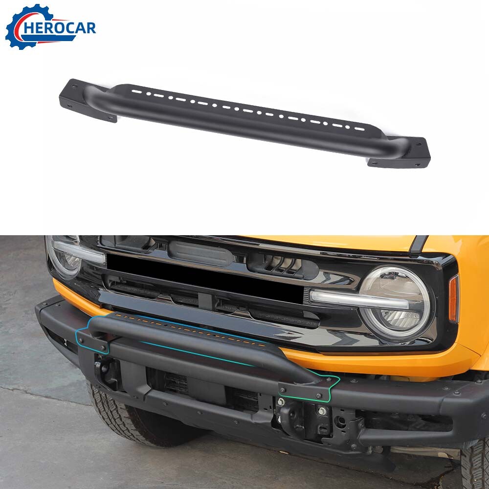 🏆Front Bumper Bull Bar with Spot Light Mount Bracket Holder For Ford Bronco 21+