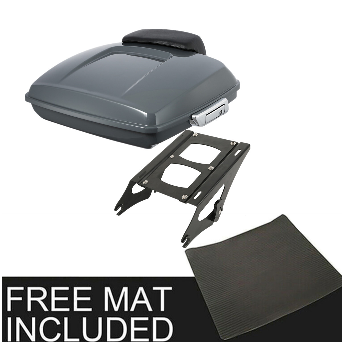 Razor Trunk Pad Rack Fit For Harley Road Glide 14-25 Gunship Gray