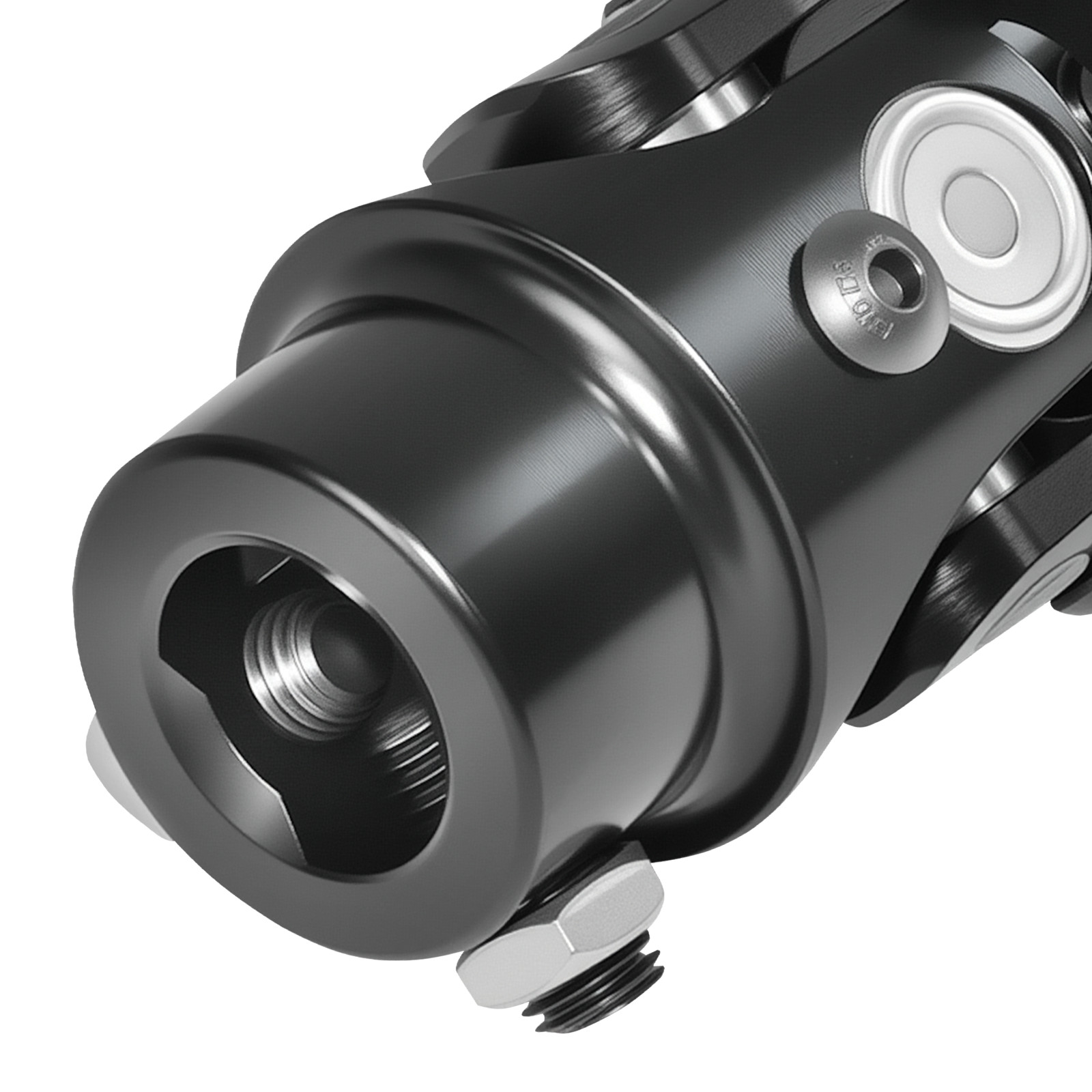New 3/4″-30 Spline X 3/4″ DD Universal Steering U-Joint Black Single Shaft