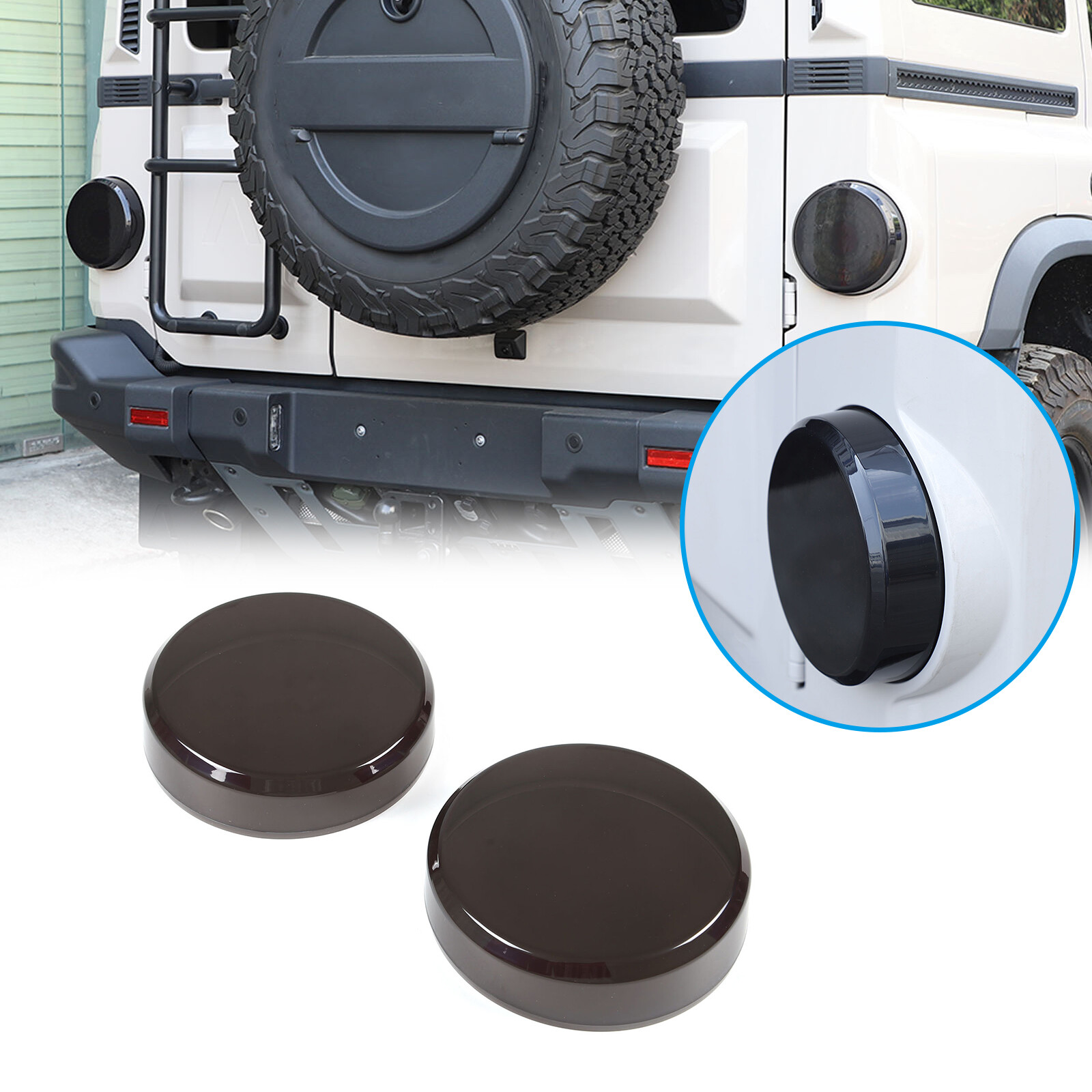 Carbon Steel & ABS Car Light Protective Trim Cover For Ineos Grenadier 2020+