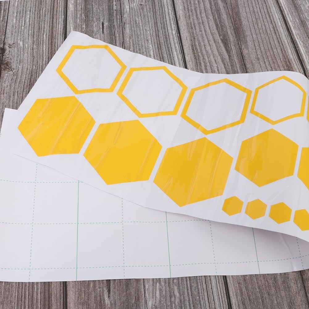 52PCS Car Honeycomb Decals Vinyl Hexagonal Graphics Sticker Body Side Sticker