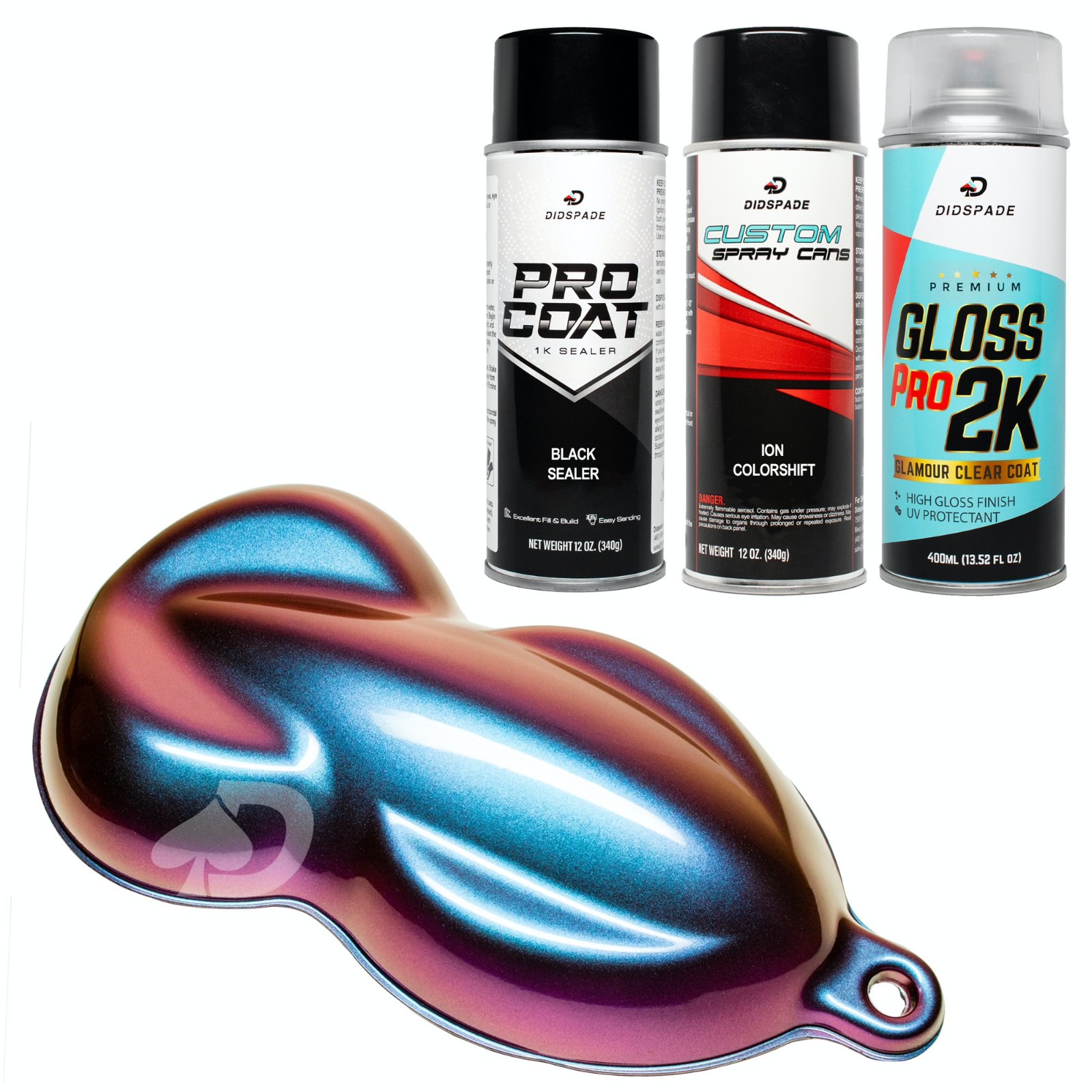 Ion ColorShift Aerosol Chameleon Spray Paint Kit – Blue, Purple, Red & Orange