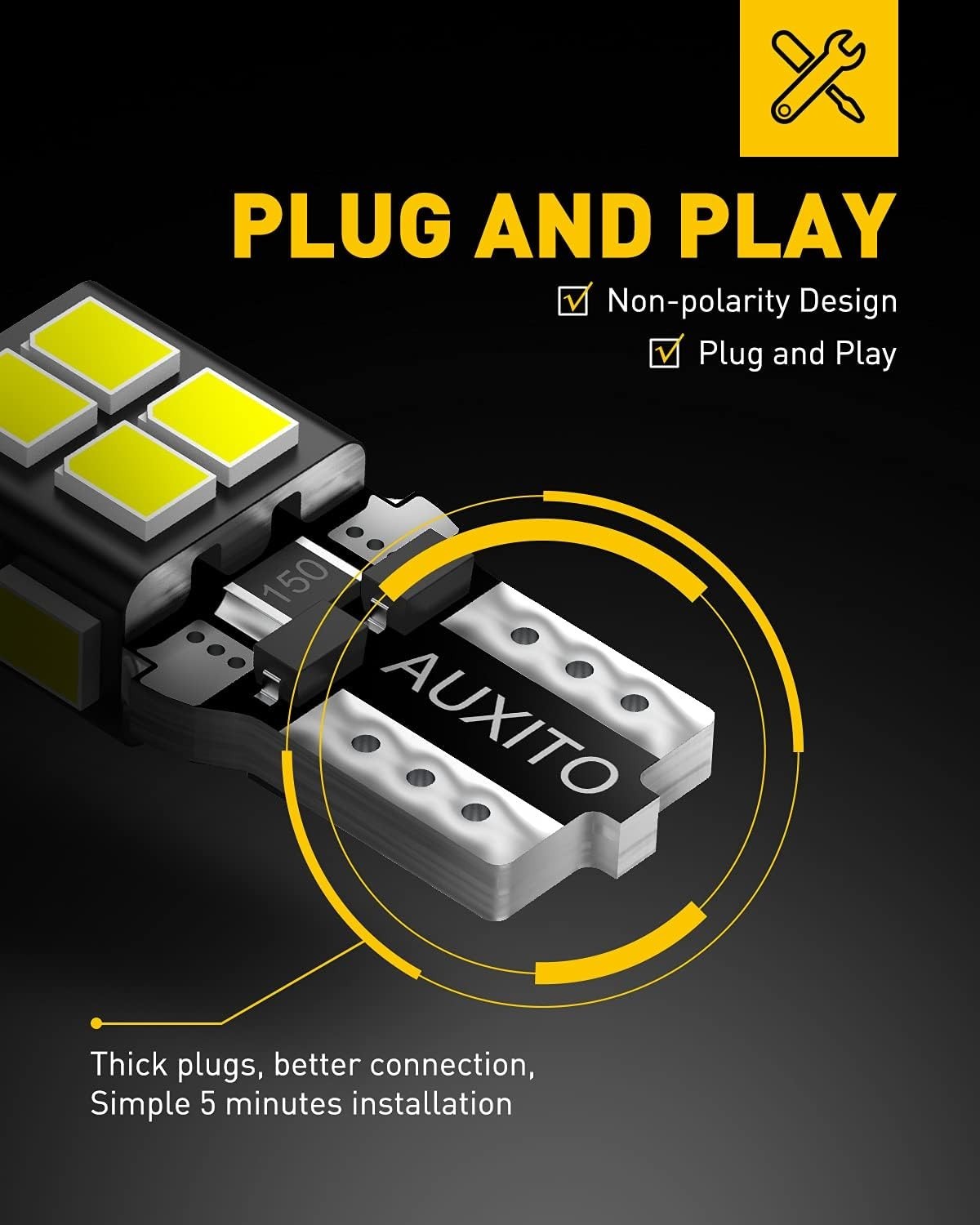 Long-Lasting 50,000 Hours 194 LED Bulbs – White Light for Diverse Applications
