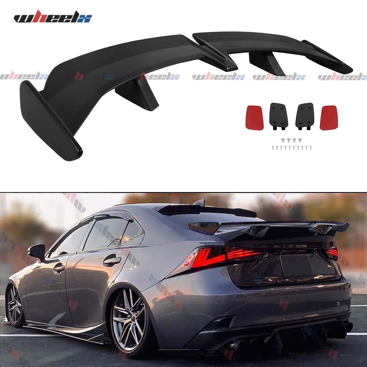 54” PRO Gloss Black Rear Trunk Spoiler Wing For Lexus IS250 350 300 200 Sedan