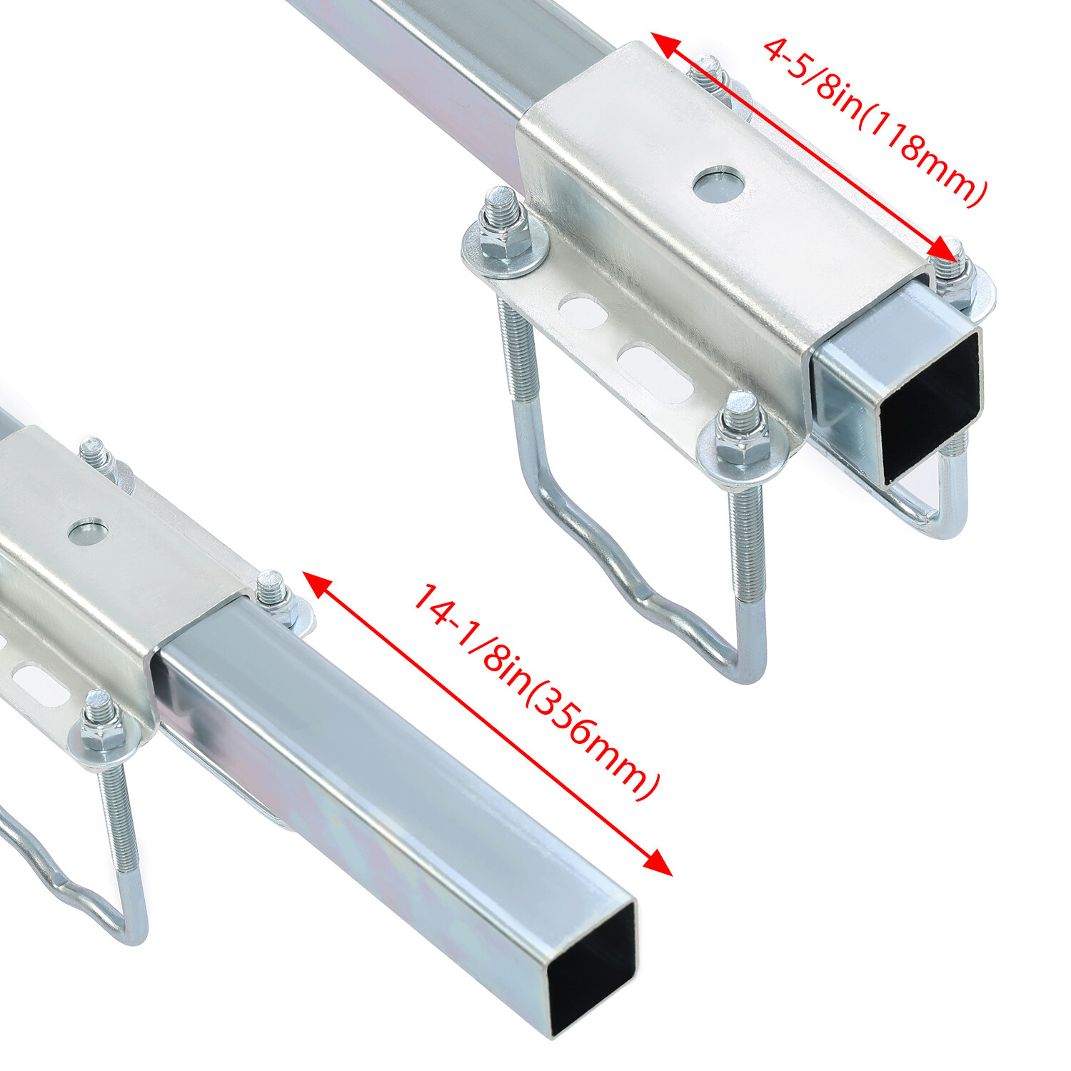 Pair 60″ Boat Trailer Zinc-Plated Guide On Post Kit With PVC Poles Covers