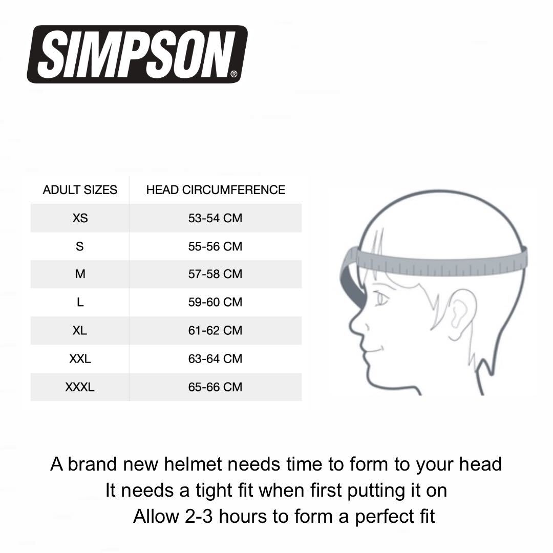 Simpson Venom Carbon Motorcycle Helmet (22.06) – gloss carbon black