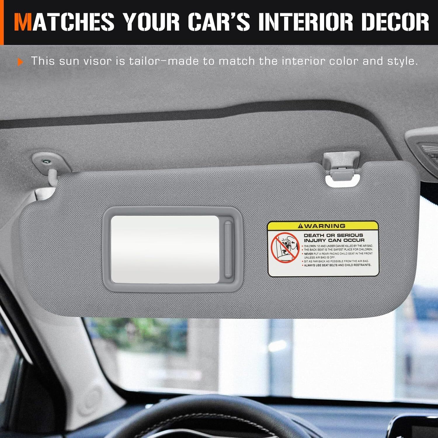 1 Pair LH/RH Driver & Passenger Side Sun Visor Set For 2012-15 Hyundai Veloster