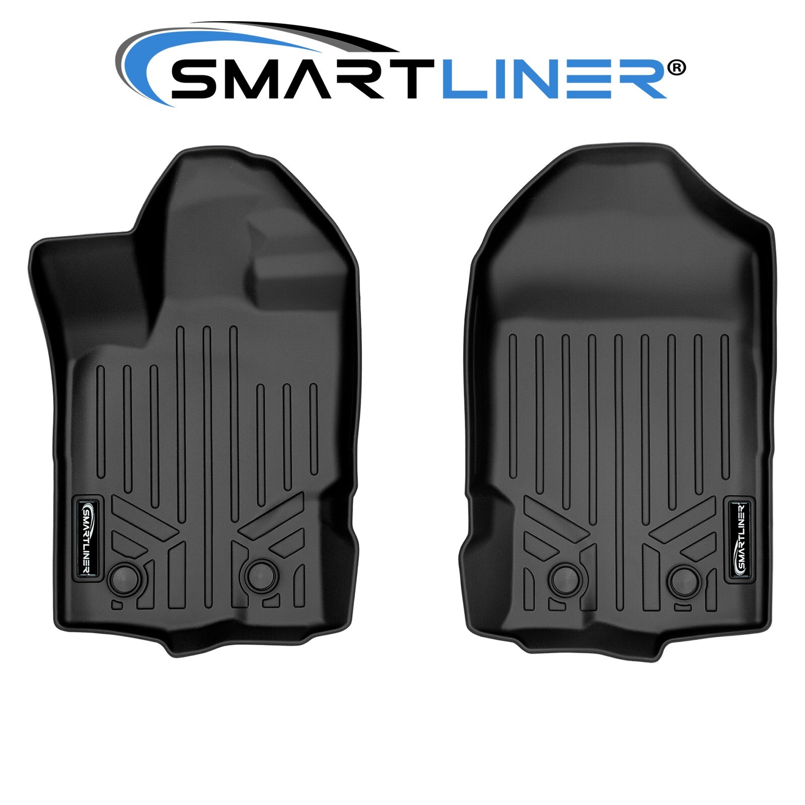 SMARTLINER Custom Fit 1st Row Floor Liner Black 2019-2021 Ford Ranger SuperCrew