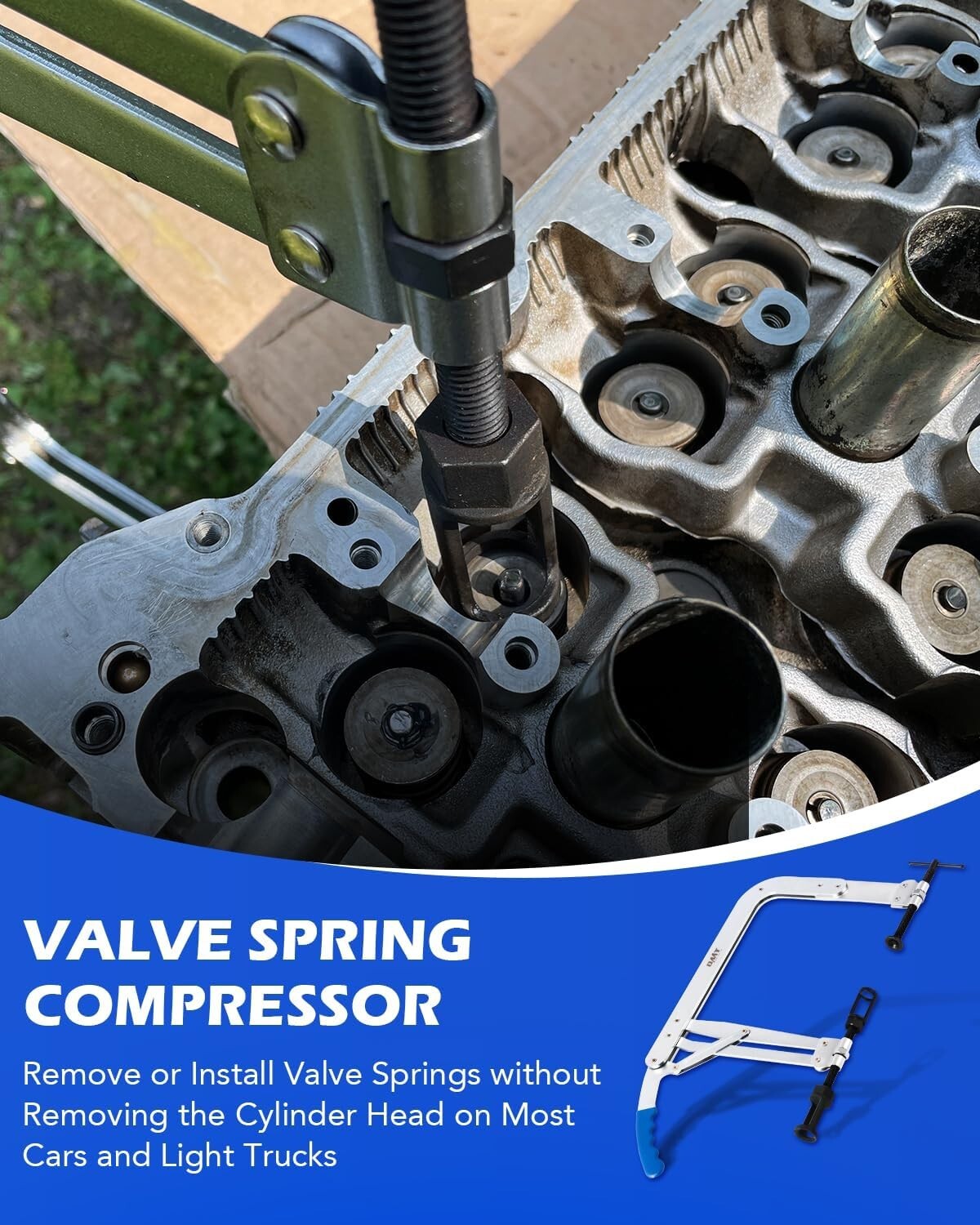 Universal Valve Spring Compressor Removal Tool 1″ 25mm and 1-3/16″ 30mm Adaptors