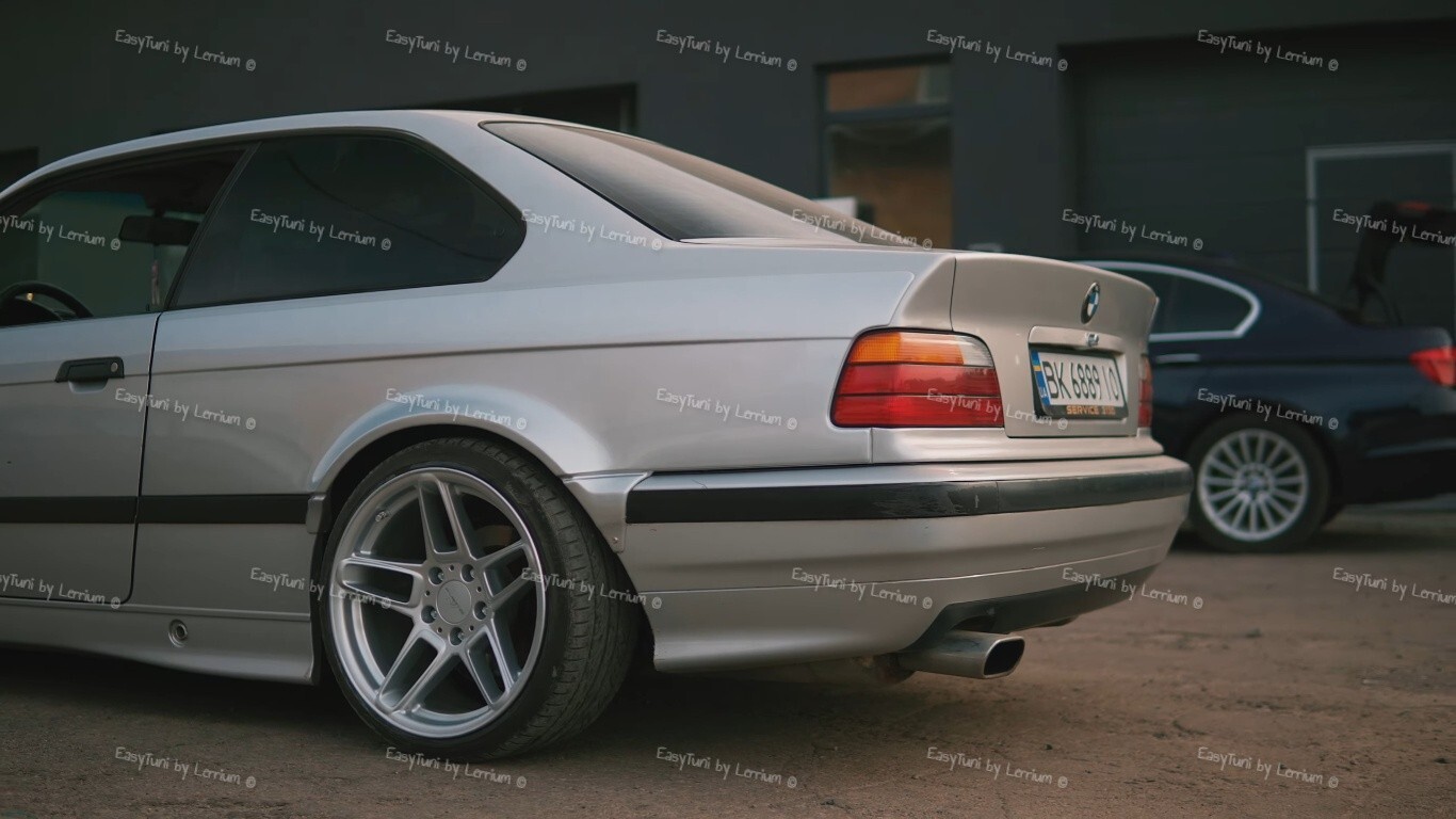 BMW E36 Coupe Overfender Kit 4 pcs ABS plastic Wide Fender Flares Wheel Arches